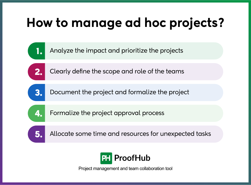 How to manage ad hoc projects effectively
